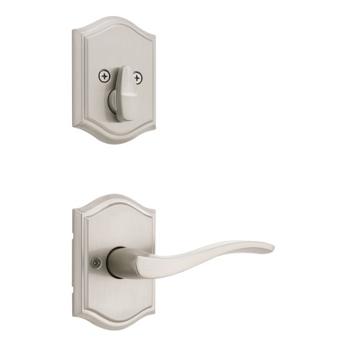 Kwikset 971SELARTLH-15 Sedona Left Hand Lever Capetown Rose Single Cylinder Handleset, Satin Nickel