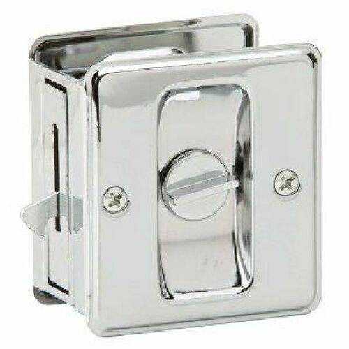 Ives 991B26 Brass Privacy Sliding Door Pull - Bright Chrome Finish