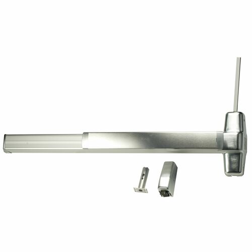 Von Duprin 9927EOF26D3LBR 3' Fire Rated Surface Vertical Rod Exit Device, Satin Chrome Finish