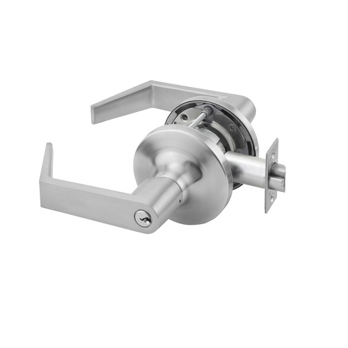 Accentra AU5407LN626LC Augusta Grade 1 Cylindrical Lockset, Satin Chrome, Less Cylinder, 694 Latch