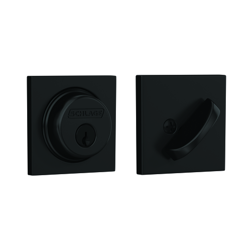 Schlage B60COL622 Schlage Collins C Keyway Single Cylinder Deadbolt, Matte Black
