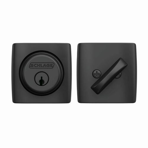 Schlage B60DLT622 Dalton Single Cylinder Deadbolt C Keyway, Matte Black, 12287 Latch, 10116 Strike