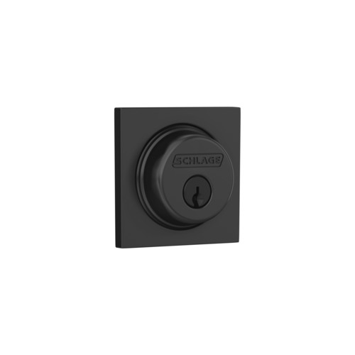 Schlage B60FCOL622 Fire Rated Collins Single Cylinder Deadbolt C Keyway, Matte Black Finish