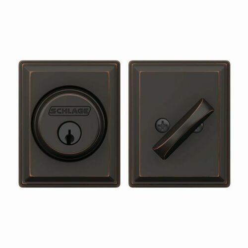 Schlage B60GDV716 Grandville Single Cylinder Deadbolt C Keyway, Aged Bronze Finish