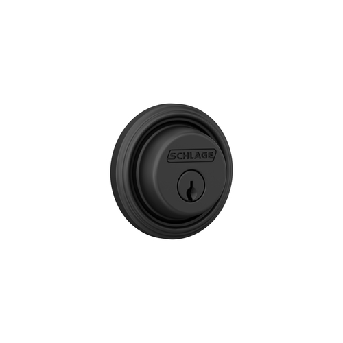 Schlage B60IND622 Schlage Indy Single Cylinder Deadbolt C Keyway, Matte Black Finish