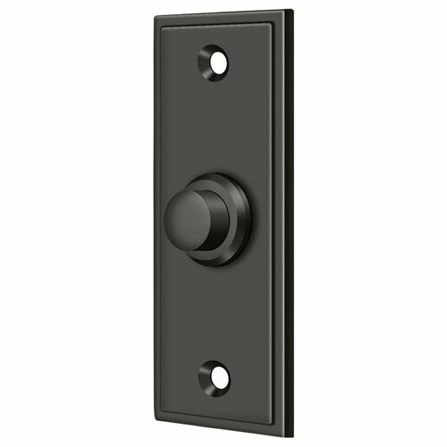 Deltana BBS333U10B Contemporary Rectangular Bell Button, Oil-Rubbed Bronze