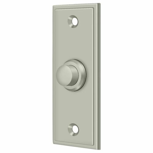 Deltana BBS333U15 Rectangular Contemporary Bell Button, Brushed Nickel