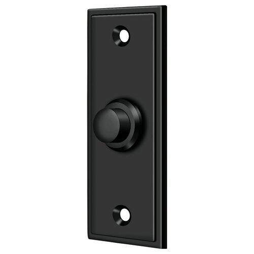 Deltana BBS333U19 Rectangular Black Contemporary Bell Button