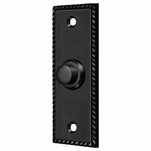Deltana BBSR333U19 Rectangular Black Finish Bell Button