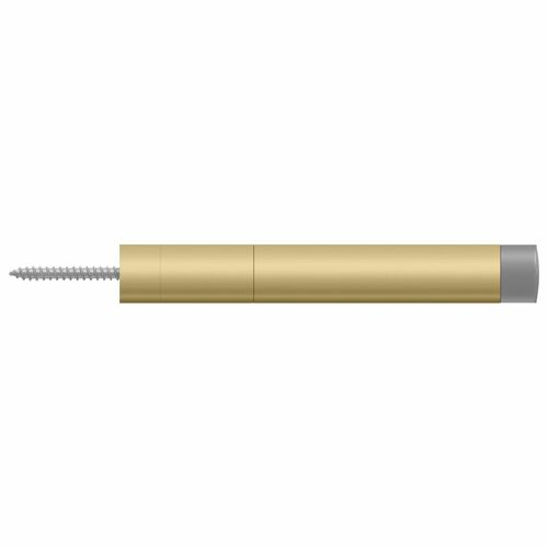 Deltana BDS450U4 Brushed Brass Extension Baseboard Door Bumper