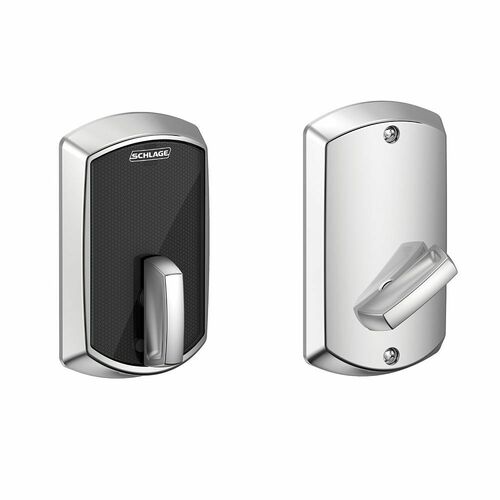 Schlage BE467FGRW625 Greenwich Keyless Smart Fire-Rated Deadbolt, Bright Chrome Finish