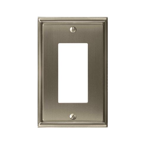 Amerock BP36518G10 Mulholland Satin Nickel Single Rocker Wall Plate 8.3