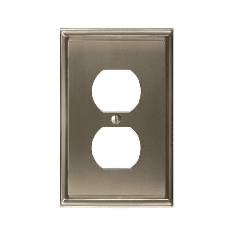Amerock BP36522G10 Mulholland Satin Nickel Single Outlet Wall Plate 8.3
