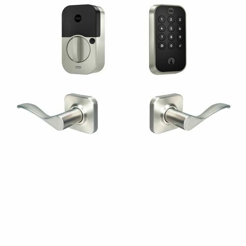 Yale BYRD410BLENW619 Yale Assure Lock 2 Bundle Keypad Bluetooth Deadbolt Norwood Lever, Satin Nickel
