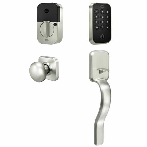 Yale BYRD410BLERX619 Yale Assure Lock 2 Bundle with Keypad, Ridgefield Handleset, Satin Nickel
