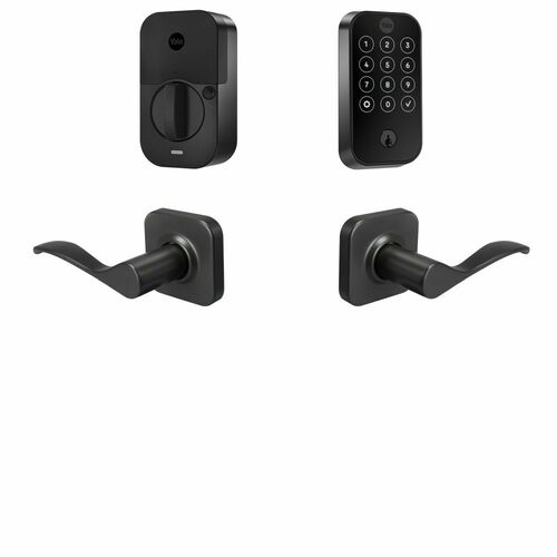 Yale BYRD420WF1NWBSP Yale Assure Lock 2 Bundle Touchscreen Wi-Fi Deadbolt Norwood Lever, Black Suede