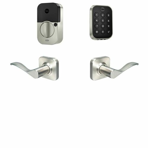Yale BYRD430BLENW619 Yale Assure Lock 2 Bundle Keypad Bluetooth Deadbolt Norwood Lever, Satin Nickel