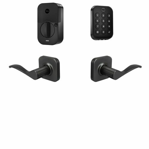 Yale BYRD430BLENWBSP Yale Assure Lock 2 Bundle Keypad Bluetooth Deadbolt Norwood Lever, Black Suede