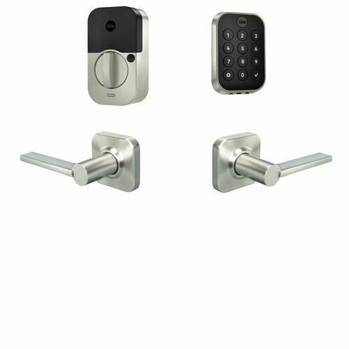 Yale BYRD430BLEVL619 Yale Assure Lock 2 Bundle Keypad Bluetooth Deadbolt Valdosta Lever, Satin Nickel