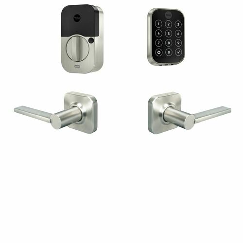 Yale BYRD450WF1VL619 Yale Assure Lock 2 Bundle Key-Free Touchscreen Deadbolt Valdosta Lever, Satin Nickel