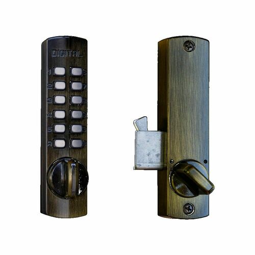 Lockey USA C150AB Keyless Hook Bolt Lock - Antique Brass Finish