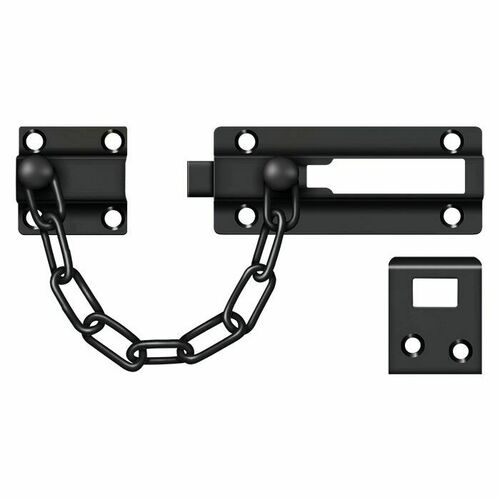 Deltana CDG35U19 Black Painted Door Guard Chain Bolt