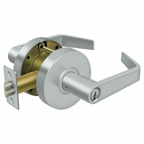 Deltana CL504EVC-26D Comm. Storeroom GR2, Clarendon with Cylinder, Brushed Chrome
