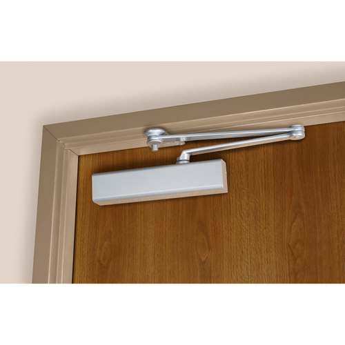 Norton CLP8501T689 CloserPlus Adjustable Surface Mount Door Closer with Full Cover, Aluminum Finish