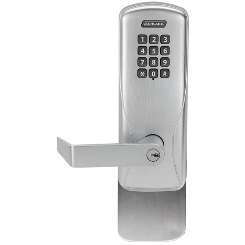 Schlage CO100993S70KPRHO626 Standalone Keypad Electronic Lock - Rhodes Lever, Satin Chrome Finish