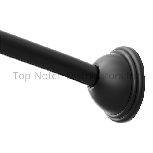 Moen CSR2160BL 72 in. Wall Mount Curved Shower Rod in Matte Black