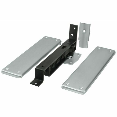 Deltana DASH95U26D Double Action Spring Hinge with Brass Cover Plates, Brushed Chrome