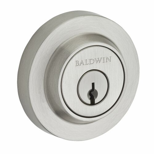 Baldwin DCCRD150 Contemporary Round Double Cylinder Deadbolt, Satin Nickel Finish