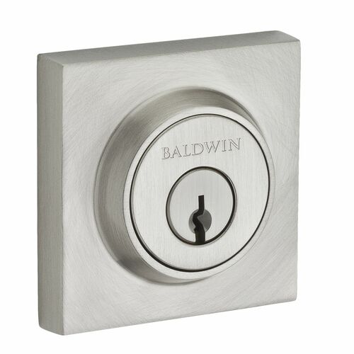 Baldwin DCCSD150 Contemporary Square Double Cylinder Deadbolt, Satin Nickel Finish
