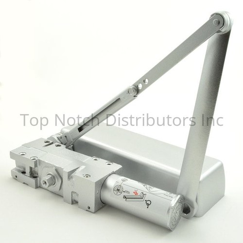 Dexter DCH4000STDFCHWPA689 Heavy Duty Surface Mount Door Closer with Hold Open Arm, Aluminum Finish