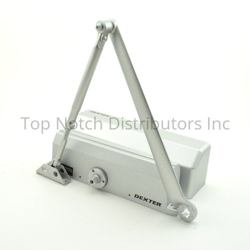 Dexter DCL2000STDFCRWPA689 Light Duty Surface Mount Door Closer, Full Cover, Aluminum Finish