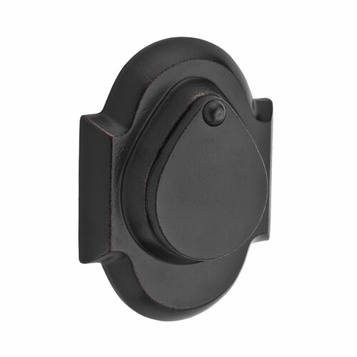 Baldwin DCRAD481S Rustic Arch Double Cylinder Deadbolt with SmartKey, Dark Bronze Finish
