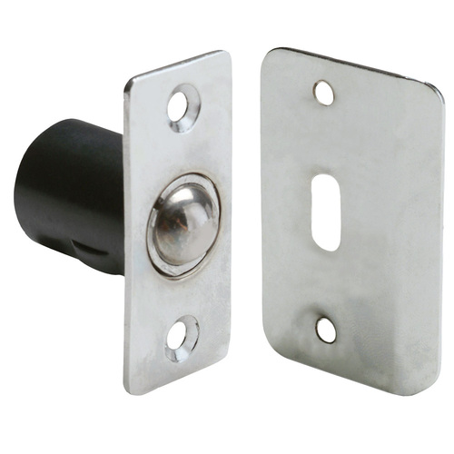 Pamex DD0510SN Pamex Adjustable Ball Catch, Round Corner Faceplate, Satin Nickel Finish