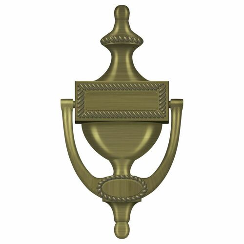 Deltana DKR75U5 Victorian Rope Door Knocker - Antique Brass