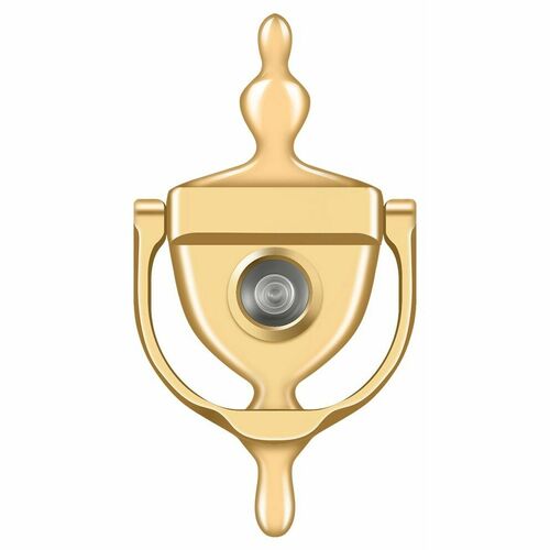 Deltana DKV630CR003 Polished Brass Door Knocker Viewer