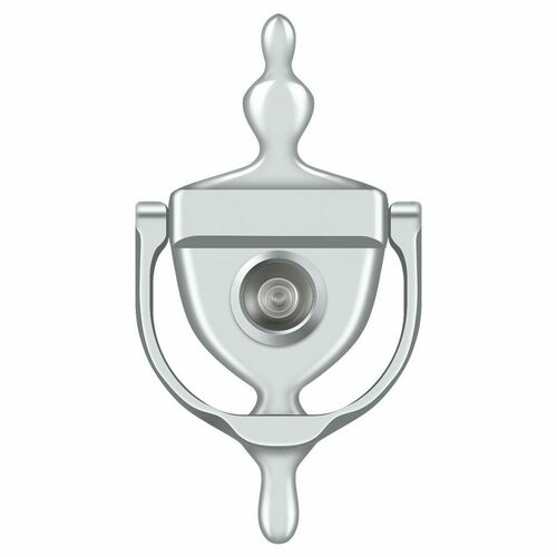 Deltana DKV630U26 Polished Chrome Door Knocker with Viewer