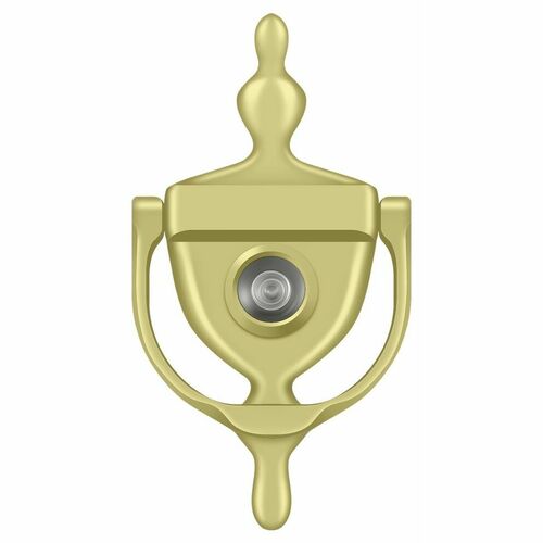 Deltana DKV630U3 Polished Brass Door Knocker with Viewer