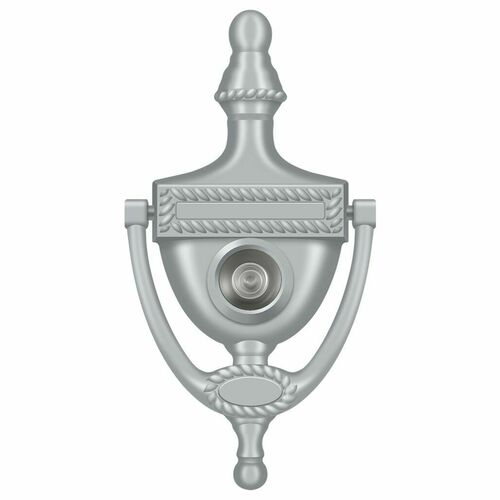Deltana DKV6RU26D Victorian Rope Door Knocker-Viewer in Brushed Chrome