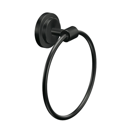 Moen DN0786BL Round Closed Towel Ring in Matte Black