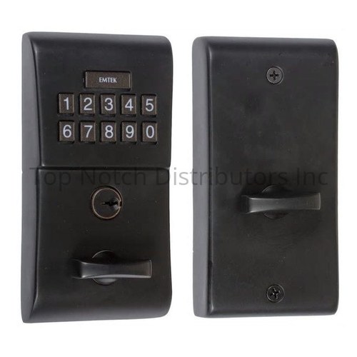 Emtek E1020US19 Modern Flat Black Electronic Keypad Deadbolt