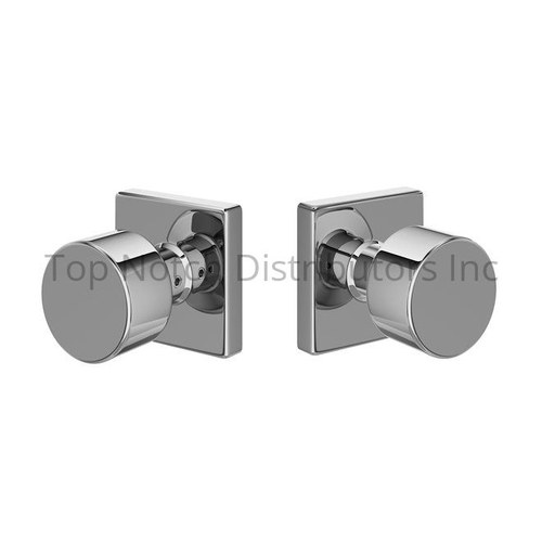 Emtek EE3110PGC Expressions Passage Lock with Page Knob, Square Rose, Polished Chrome