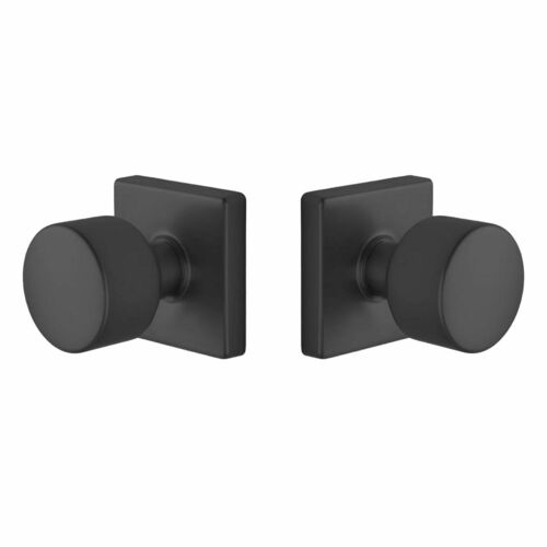 Emtek EE3110PGMB Expressions Passage Lock with Page Knob, Square Rose, Matte Black