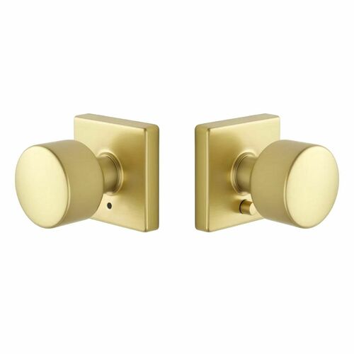 Emtek EE3210PGSB Expressions Privacy Lock with Page Knob, Satin Brass Finish