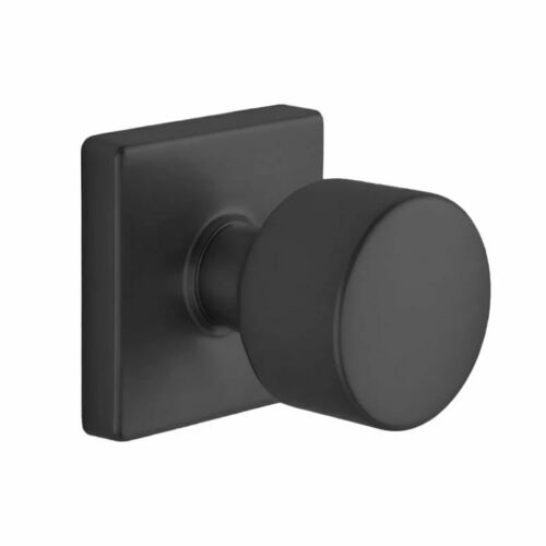 Emtek EE3310PGMB Expressions Dummy Lock with Page Knob, Square Rose, Matte Black