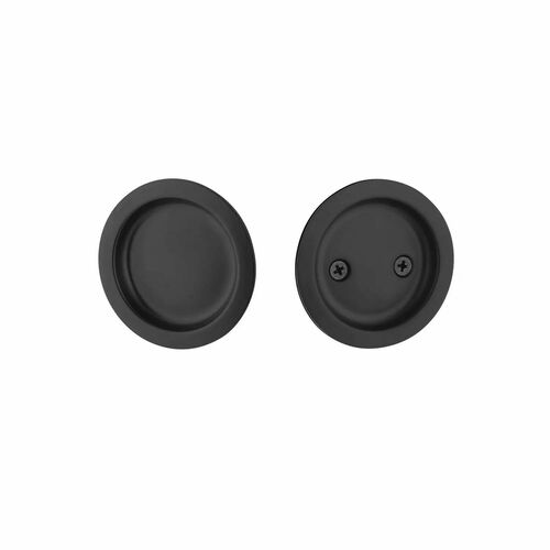 Emtek EETPDRND62MB Expressions Round Passage Tubular Pocket Door Lock - Matte Black