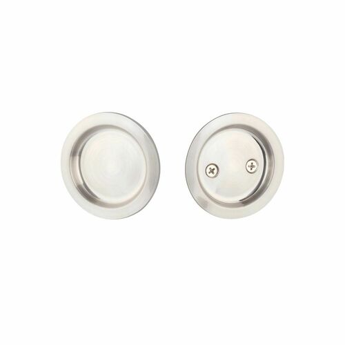 Emtek EETPDRND62SN Expressions Round Passage Pocket Door Lock - Satin Nickel Finish